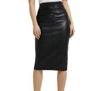 The Limited Black Leather Pencil Skirt